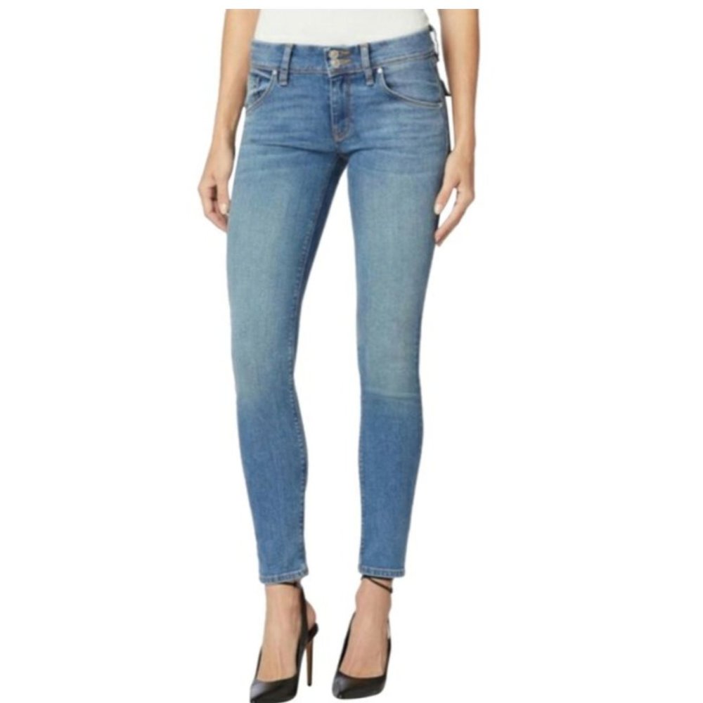 Hudson Collin Flap Skinny Denim Jeans Light Blue